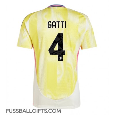 Juventus Federico Gatti #4 Fußballbekleidung Auswärtstrikot 2024-25 Kurzarm Juventus Federico Gatti #4 Fußballbekleidung Auswärtstrikot 2024-25 Kurzarm
